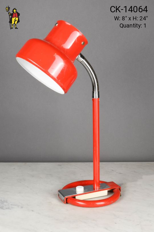 Red Gooseneck Desk Lamp