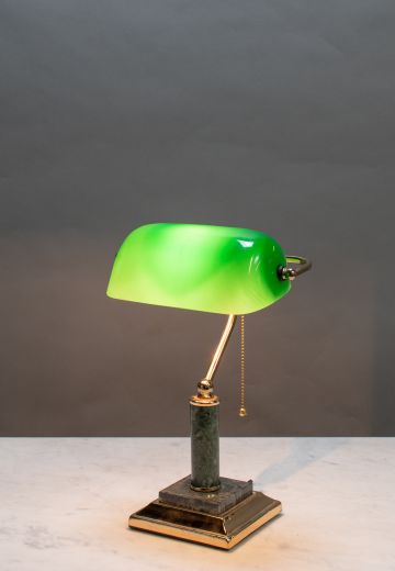 Marble Base Banker's Lamp