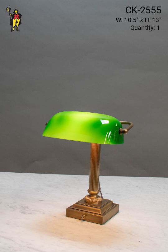 Brass Banker's Lamp