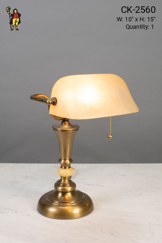 Brass Banker's Lamp