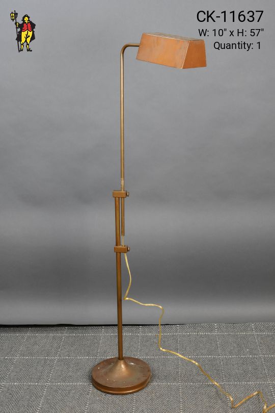 Adjustable Reading Floor Lamp w/Metal Shade