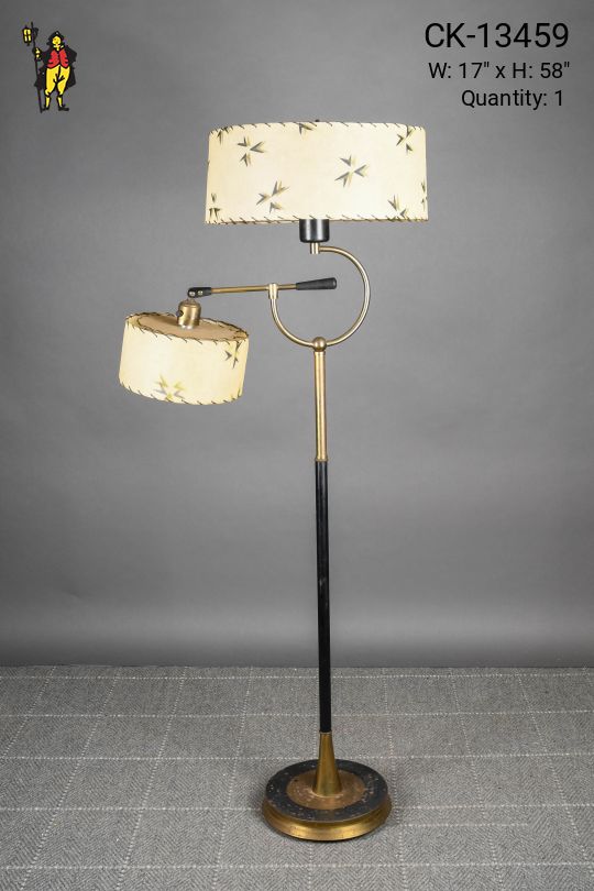 Mid Century Two Light Floor Lamp