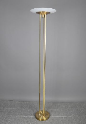 *LED* Brass & Glass Torchiere