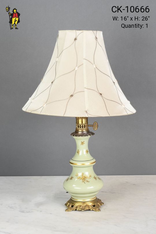 Light Green Oil Style Table Lamp