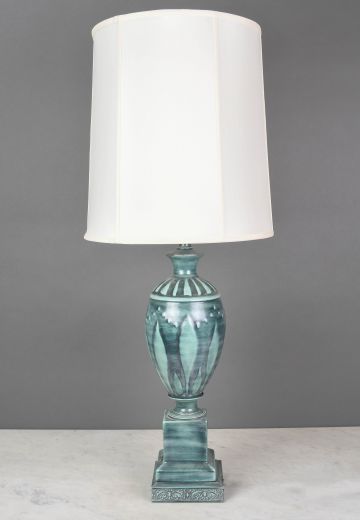 Tall Turquoise Table Lamp
