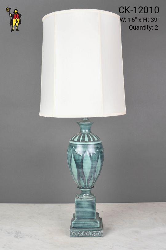 Tall Turquoise Table Lamp