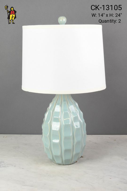 Light Blue Ceramic Table Lamp