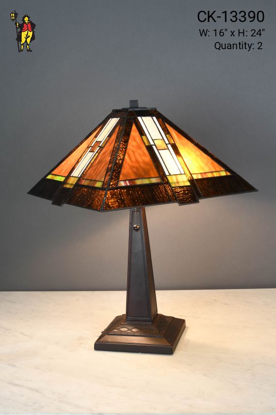 Mission Style Bronze Table Lamp