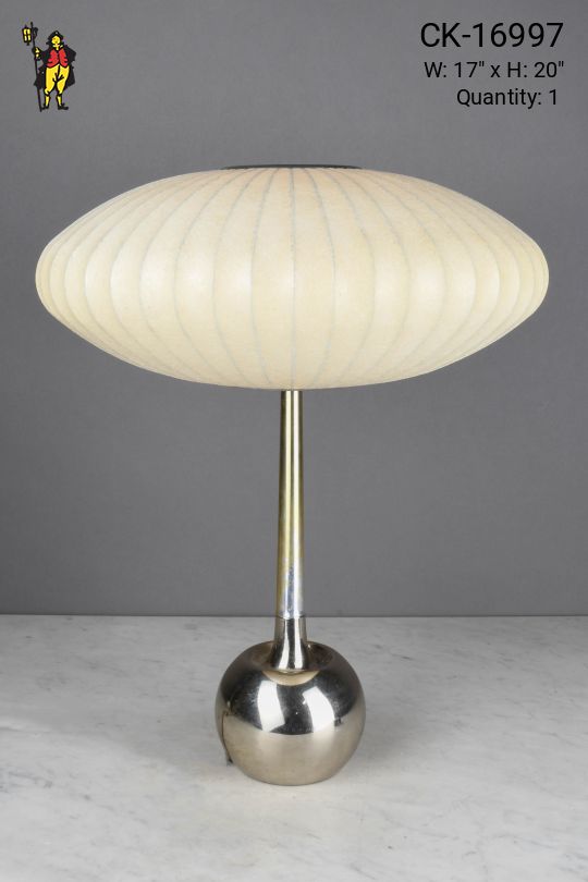 Nickel Mid Century Modern Bubble Table Lamp