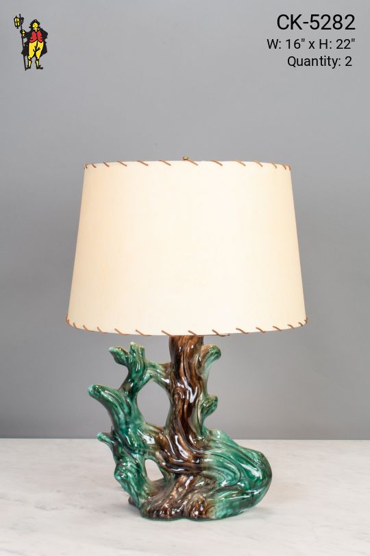 Green & Black Ceramic Table Lamp