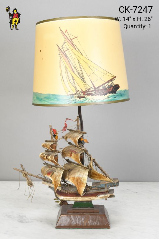 Distressed Sailboat Table Lamp