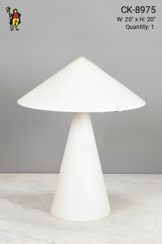 White Glass Table Lamp