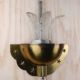 Brass Bowl Wall Sconce w/Glass Accents #0