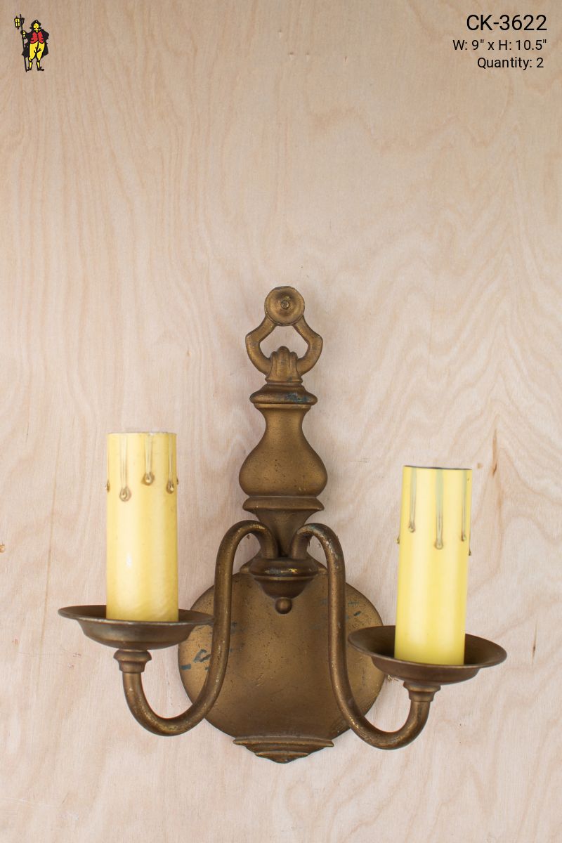 Traditional Two Candle Wall Sconce Wall Lights Collection Five Ten Vintage Lighting Lighting Sales